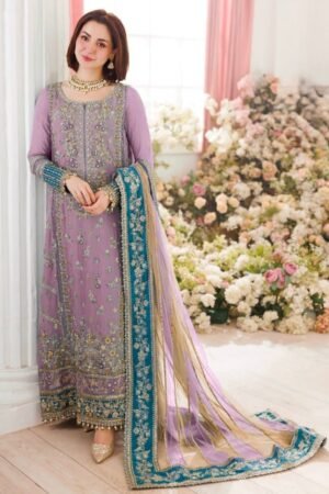 Charizma Chiffon Embroidered 3PC Luxury Dress | Ada Work Party Wear